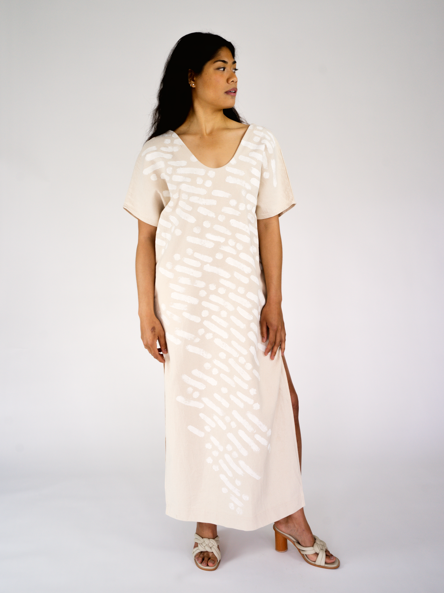 ARC KAFTAN in natural canvas