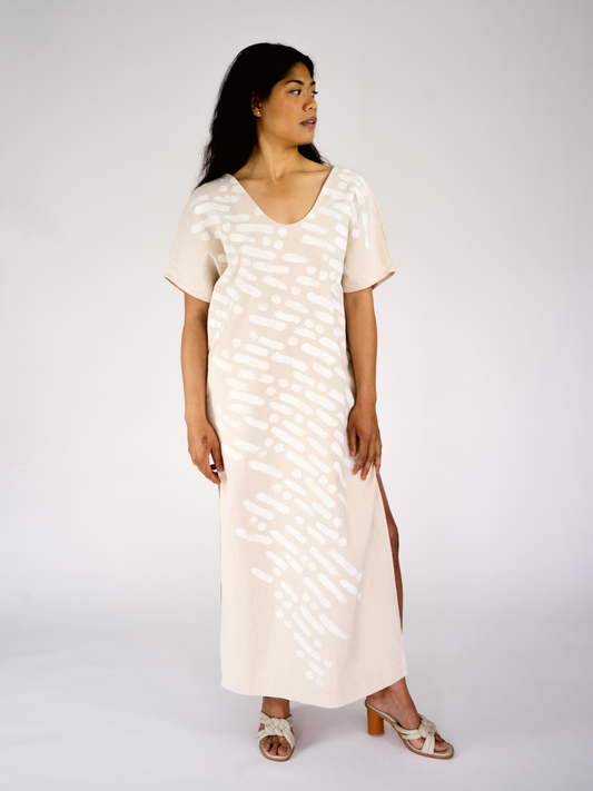 ARC KAFTAN in natural canvas