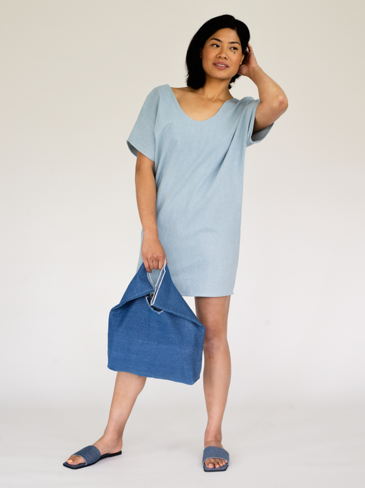 ARC MINI DRESS in denim