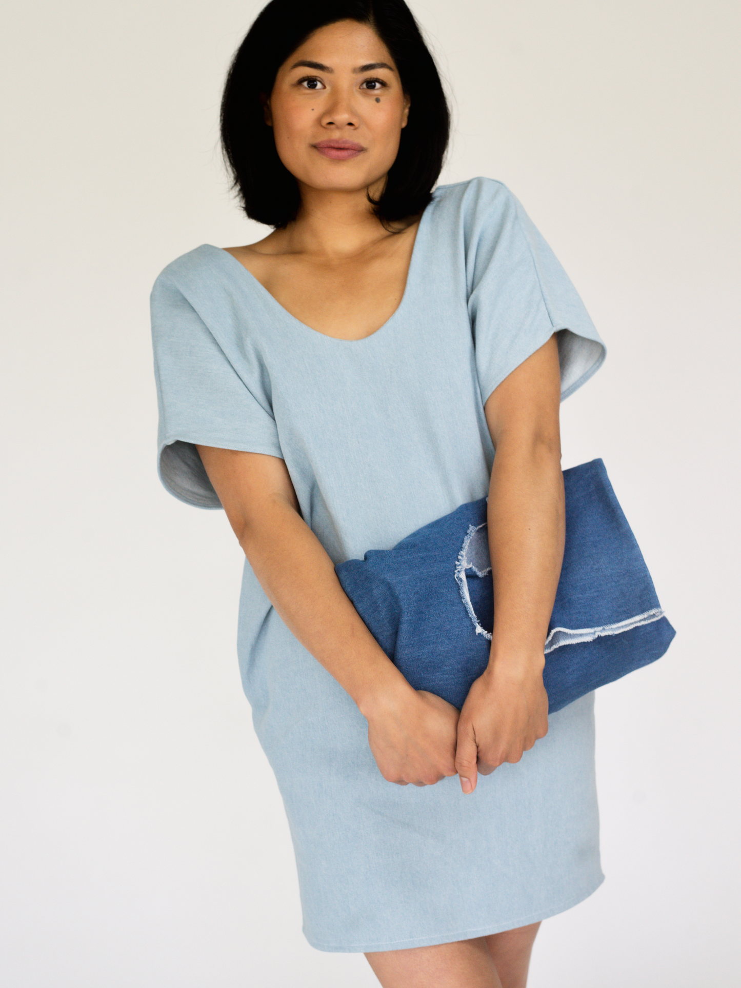 ARC MINI DRESS in denim