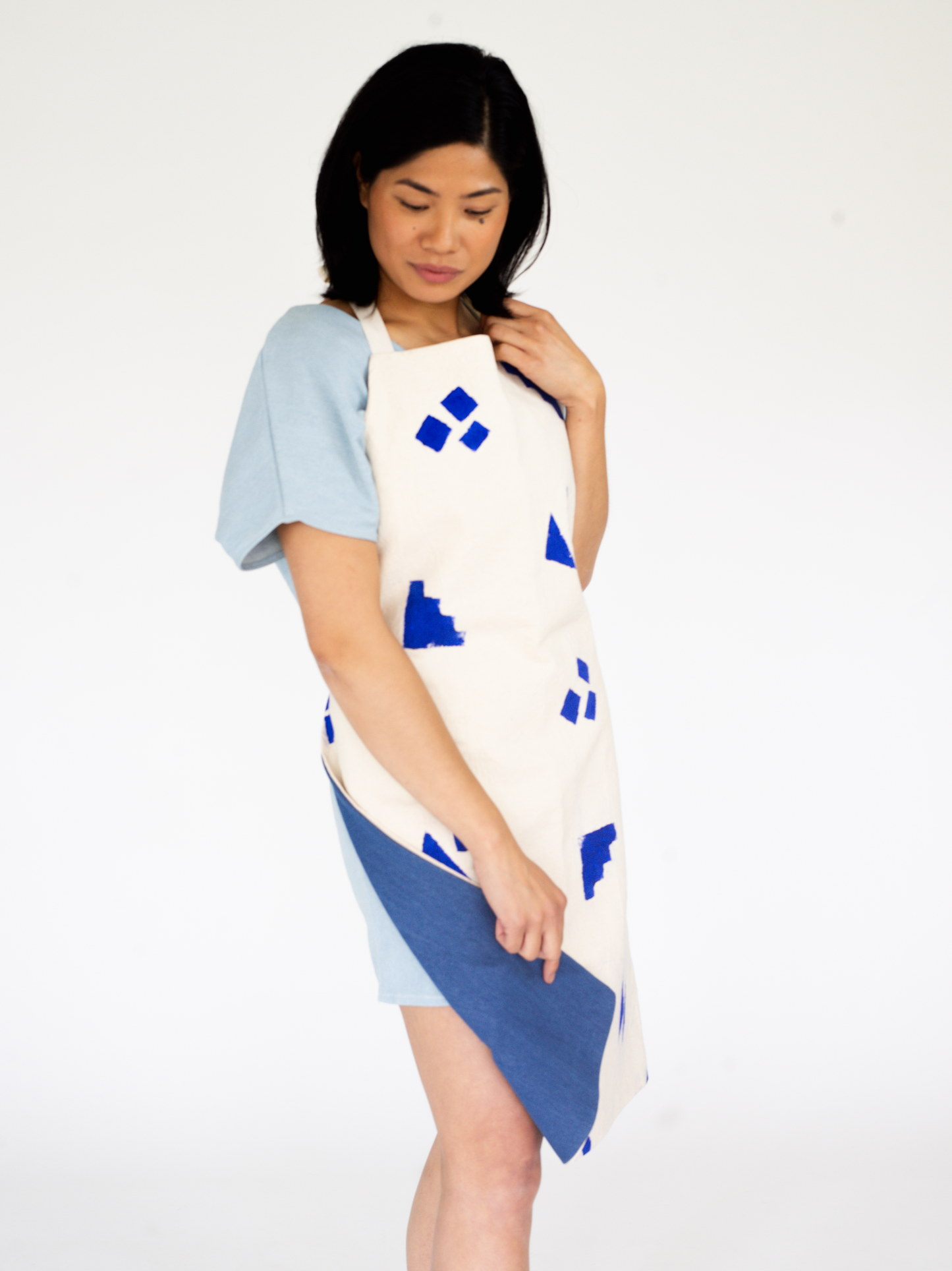 TULIPE APRON (reversible) in natural canvas