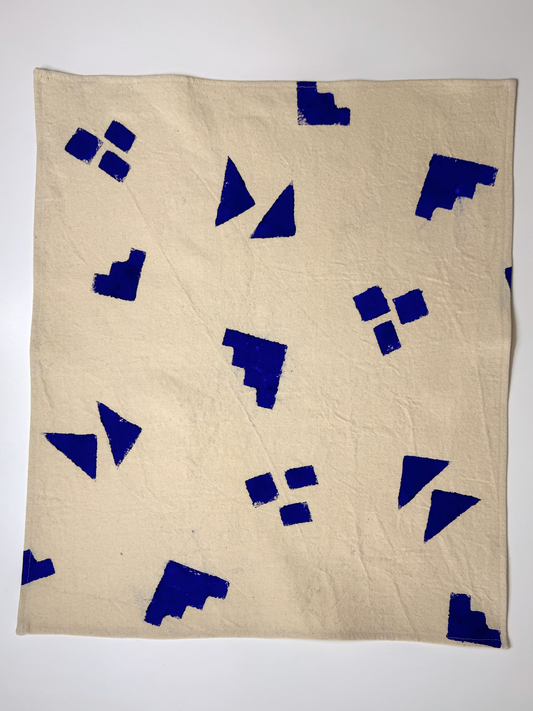 GEO TOWEL in natural canvas