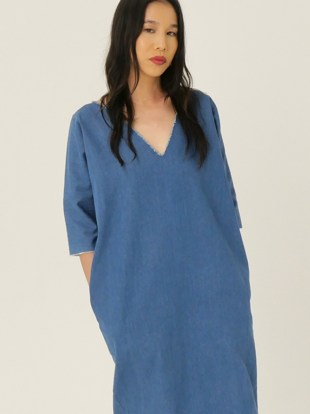 APEX MIDI DRESS in bleu
