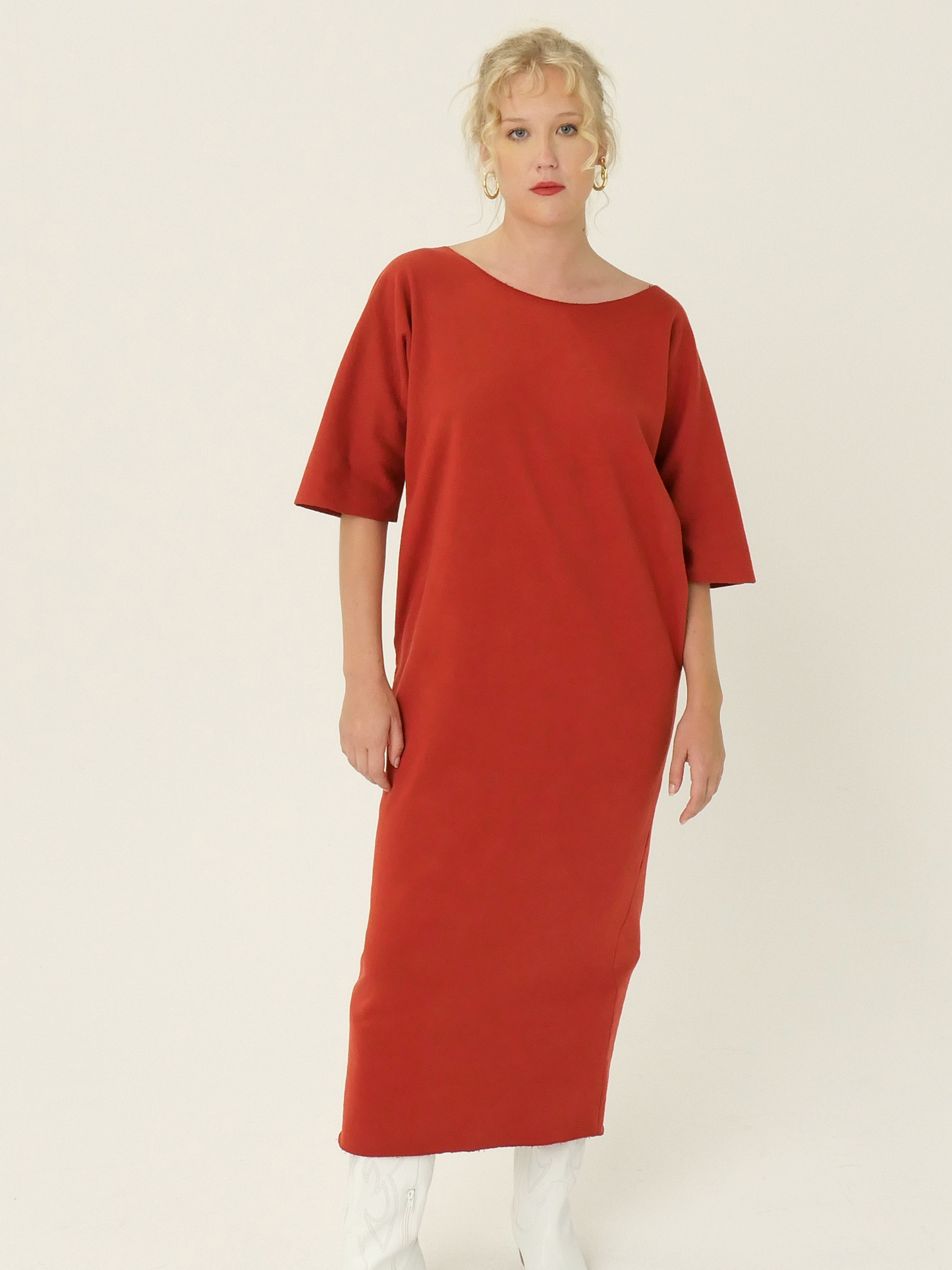 APEX MIDI DRESS in tomate