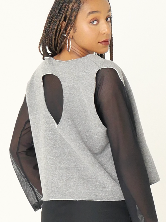 DISQ VEST in storm fleece