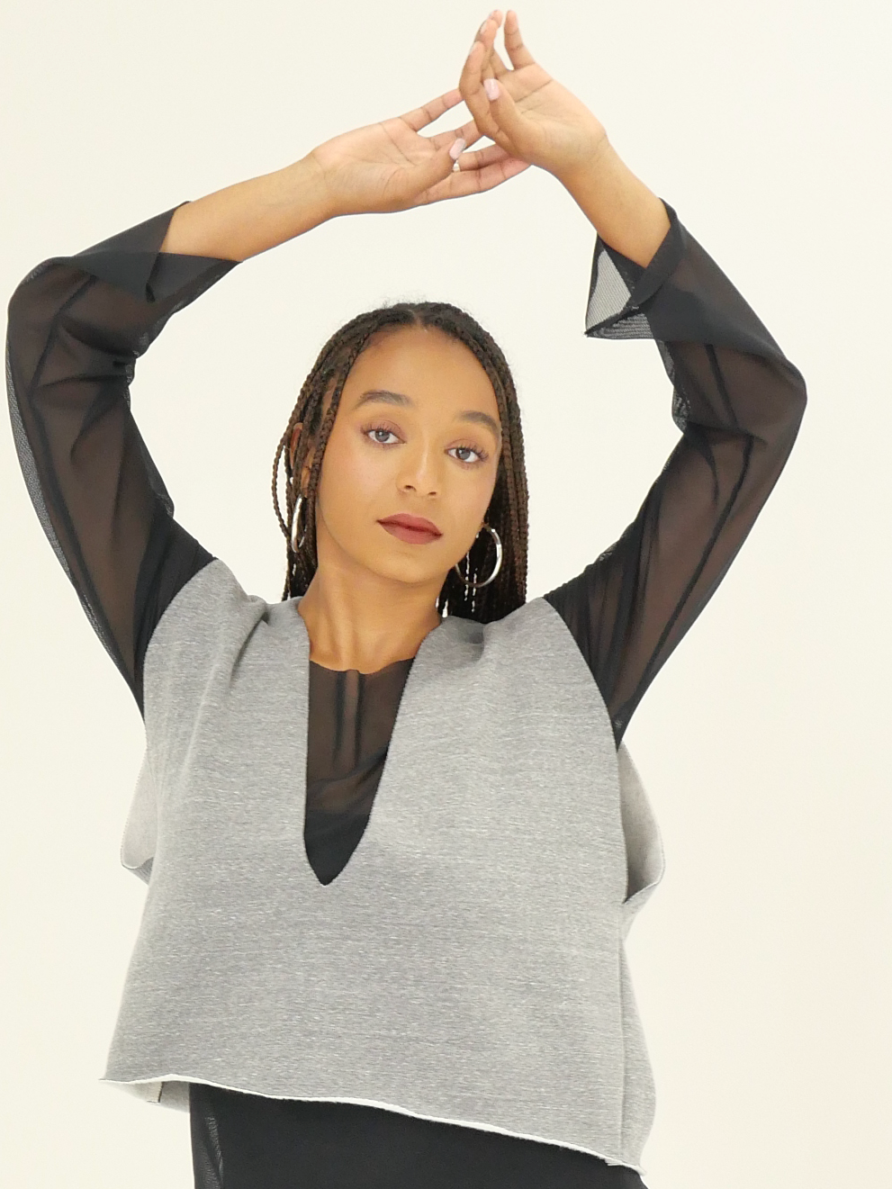 DISQ VEST in storm fleece