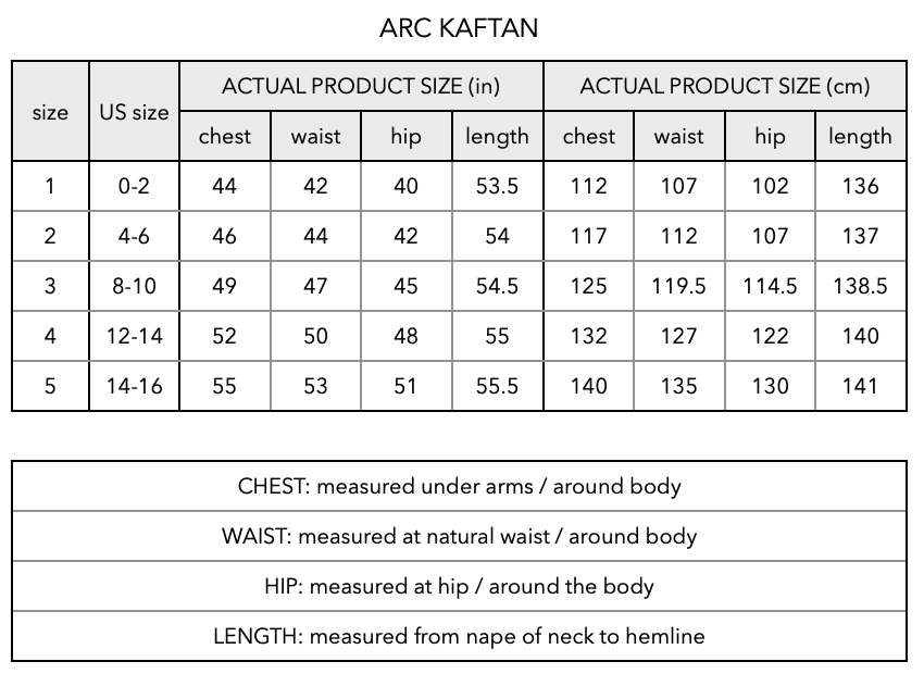 ARC KAFTAN in natural canvas