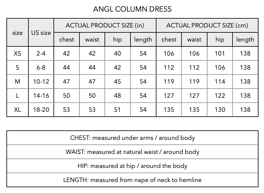 ANGL COLUMN DRESS in cloud