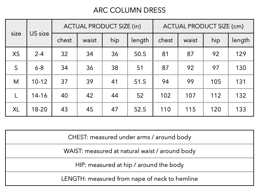 ARC COLUMN DRESS in cloud