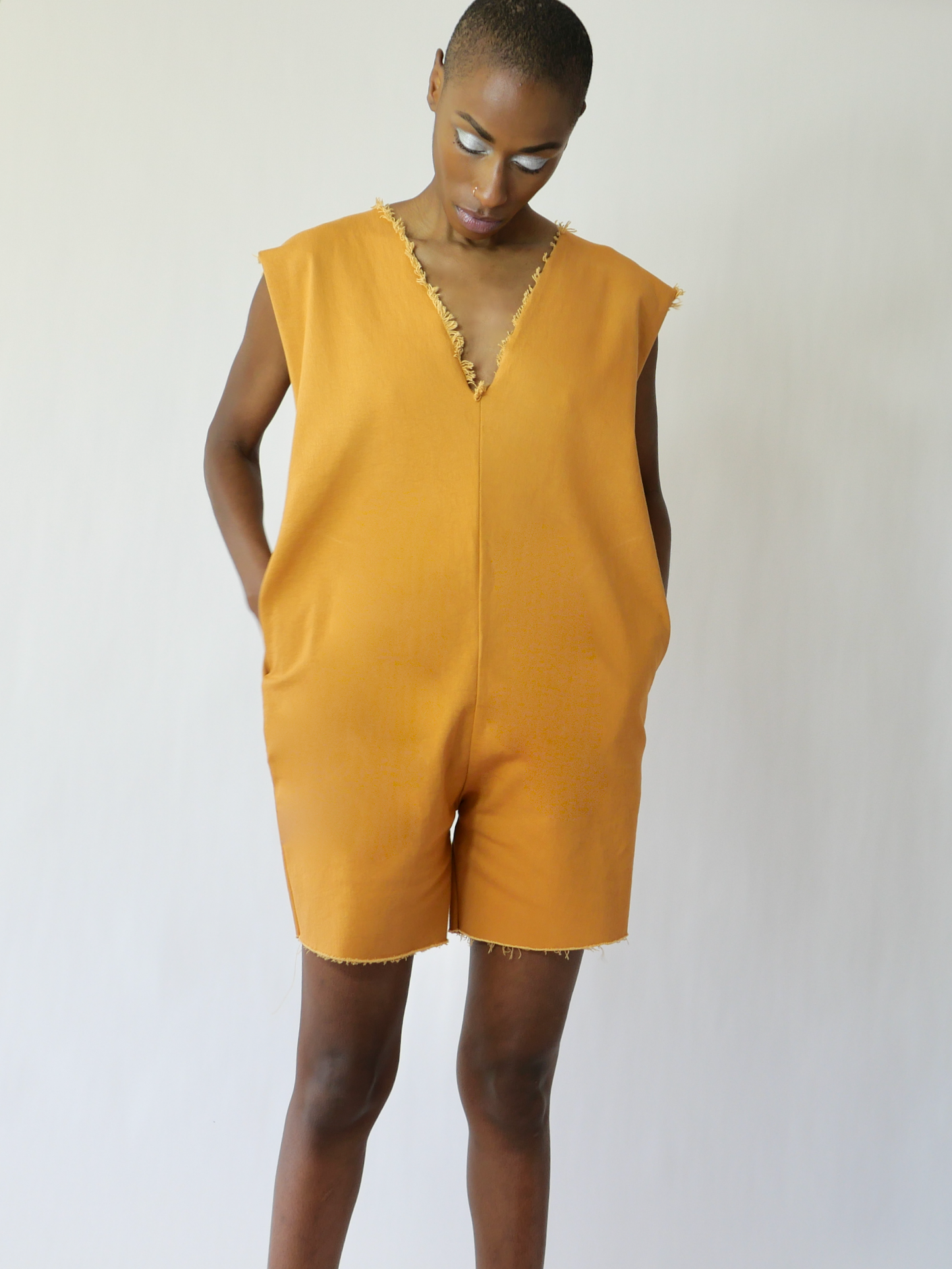 ANGL ROMPER in papaya