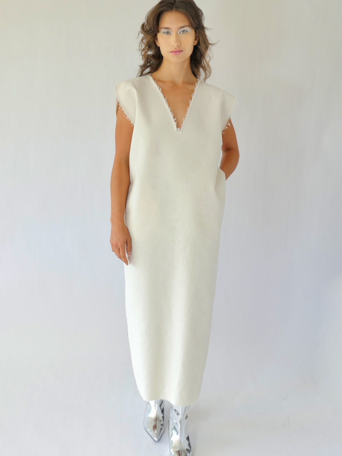 ANGL COLUMN DRESS in cloud