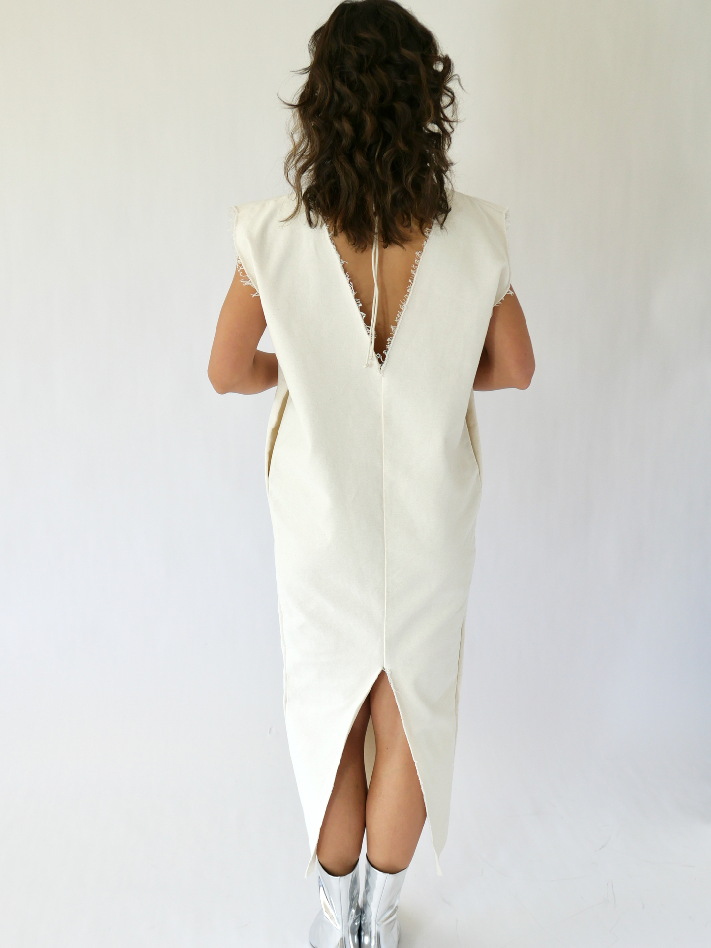 ANGL COLUMN DRESS in cloud