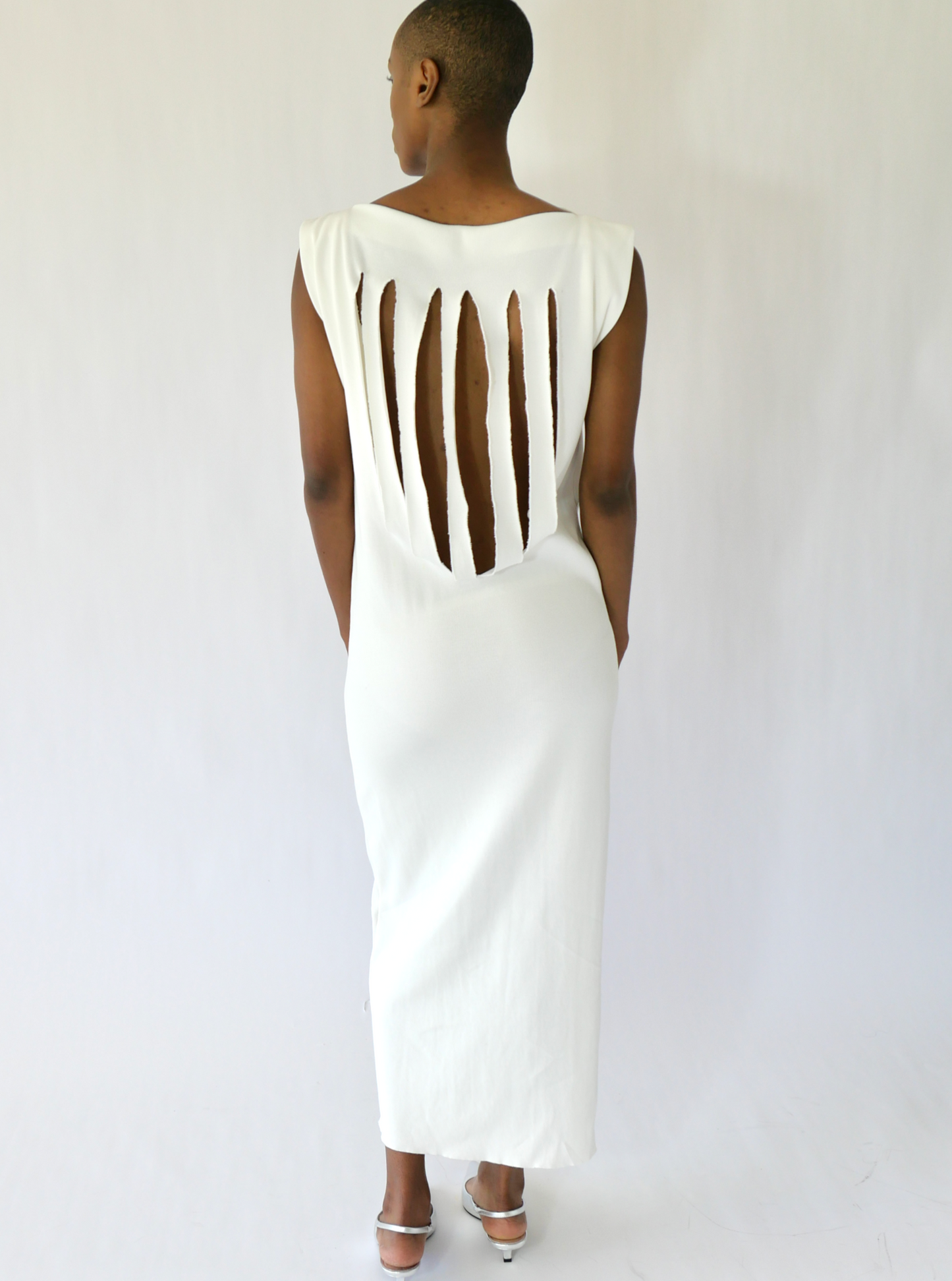 LINEA COLUMN DRESS in bone