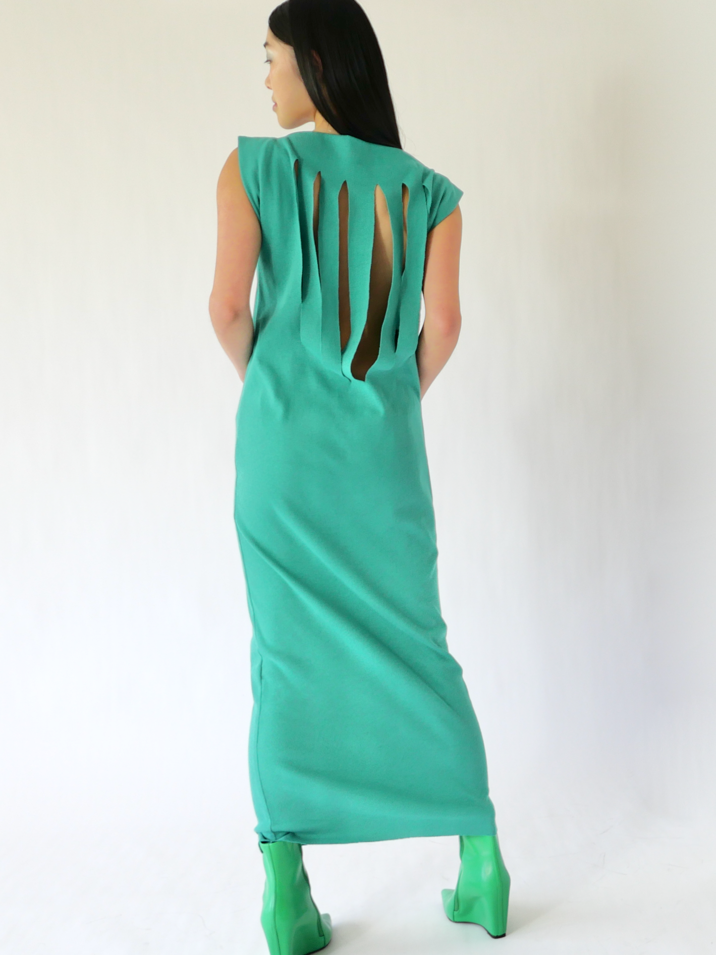 LINEA COLUMN DRESS in agave