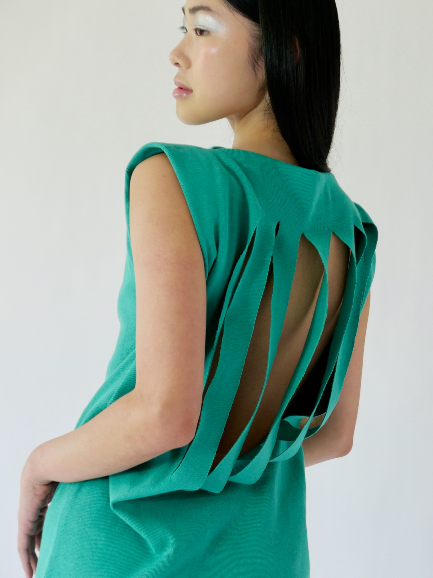LINEA COLUMN DRESS in agave