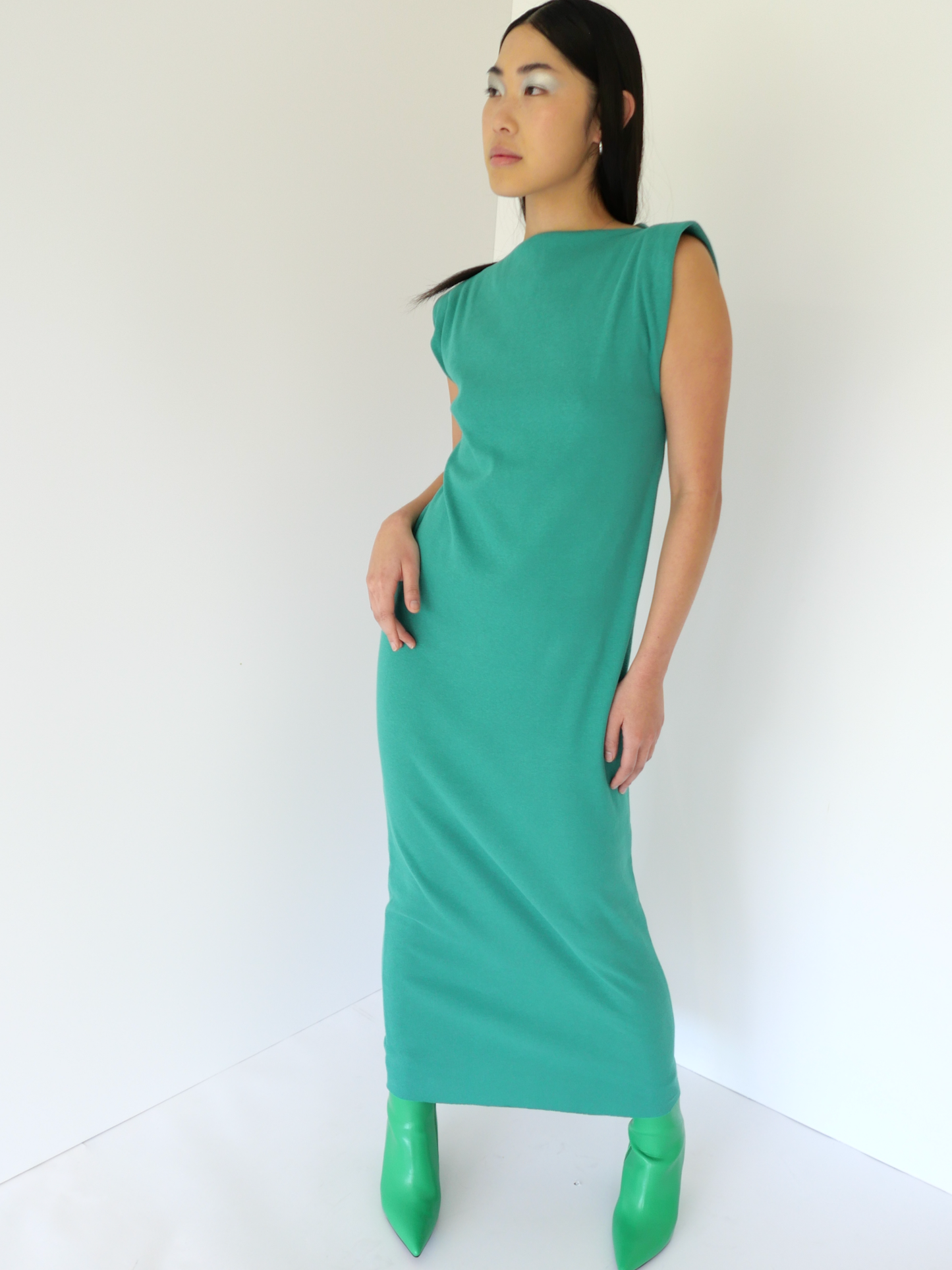 LINEA COLUMN DRESS in agave