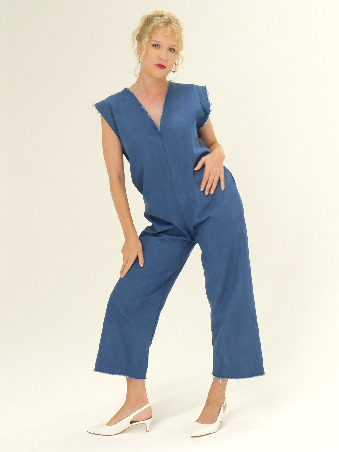 ANGL JUMPSUIT in bleu denim