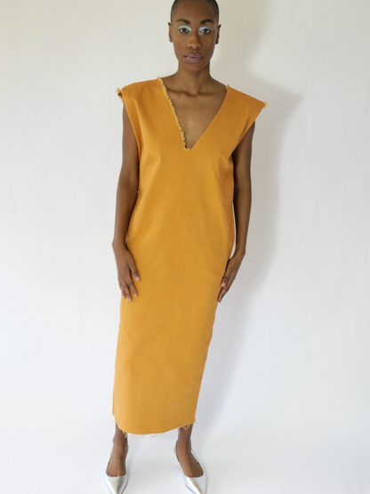 ANGL COLUMN DRESS in papaya