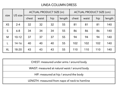 LINEA COLUMN DRESS in bone